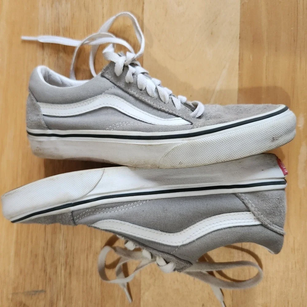 Vans Unisex Off The Wall Gray Casual‎ Shoes Sneakers Size 6 Women 4.5 Men 4.5 Y
